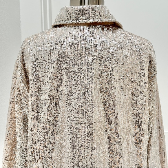 BB DAKOTA Shimmer Sequin Shirt Jacket - Picture 9 of 14